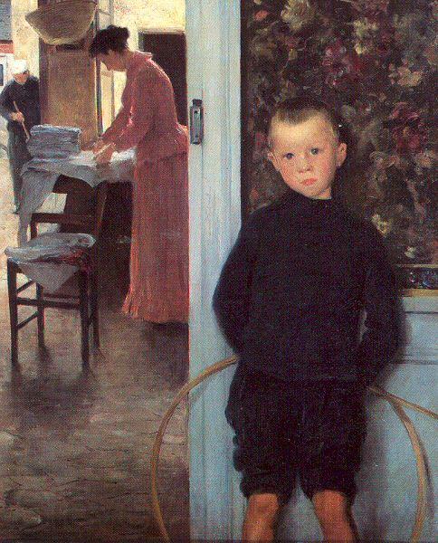 Mathey, Paul Woman Child in an Interior France oil painting art